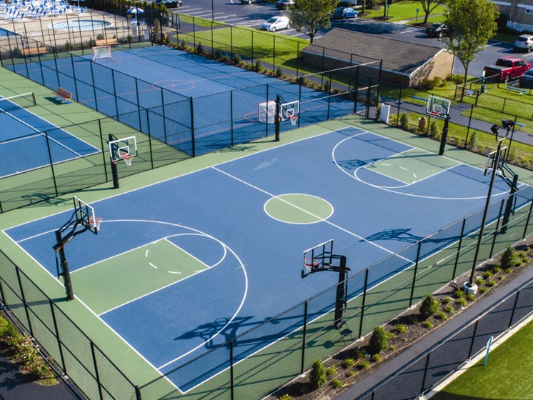Outdoor Basketball and Tennis Courts at Colony Park, Ronkonkoma